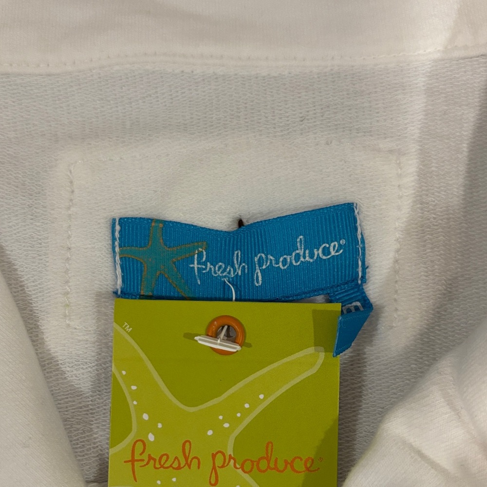 Fresh Produce White Jacket with Collar Dark Buttons. NWT - Picture 2 of 15